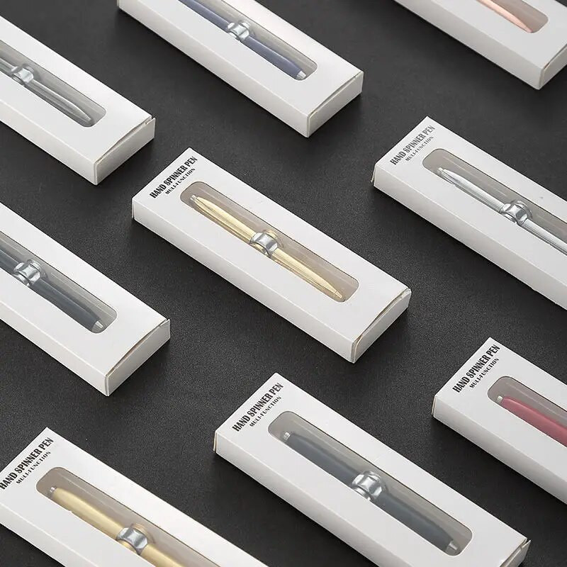 1 gab. Stress mazinoša vērpšanas pildspalva žiroskopa dekompresijas gaismas lodīšu pildspalvas formas pirksta žiroskopiskā rakstāmspalva