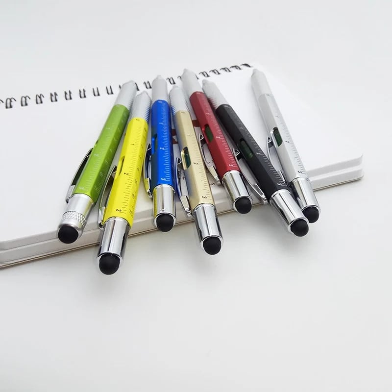 Daudzfunkcionāls skārienekrāna plastmasas lodīšu pildspalva ar līmeņrādi lodīšu pildspalvu biroja dāvanu Canetas reklāmas pielāgots LOGO