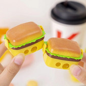 2 komada šiljila za olovke. Kreativni pribor za pisanje za hamburgere