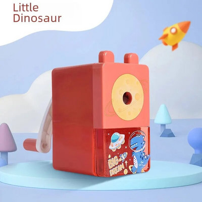 Mini pārnēsājams zīmuļu asināmais gudrs rakstāmpiederums bērniem sākumskolas audzēkņiem maza izmēra manuāls piedziņas ģeometrisks dizains