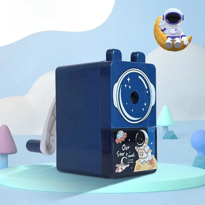 Mini pārnēsājams zīmuļu asināmais gudrs rakstāmpiederums bērniem sākumskolas audzēkņiem maza izmēra manuāls piedziņas ģeometrisks dizains