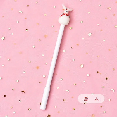 Jauka karikatūras dekorēšanas gēla pildspalva no Ziemassvētku sērijas radošiem maziem un svaigiem studentu biroja parakstu pārbaudes rakstāmpiederumiem