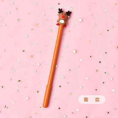 Jauka karikatūras dekorēšanas gēla pildspalva no Ziemassvētku sērijas radošiem maziem un svaigiem studentu biroja parakstu pārbaudes rakstāmpiederumiem