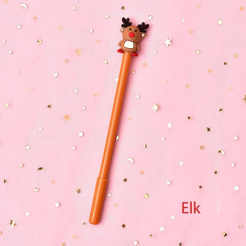 Jauka karikatūras dekorēšanas gēla pildspalva no Ziemassvētku sērijas radošiem maziem un svaigiem studentu biroja parakstu pārbaudes rakstāmpiederumiem