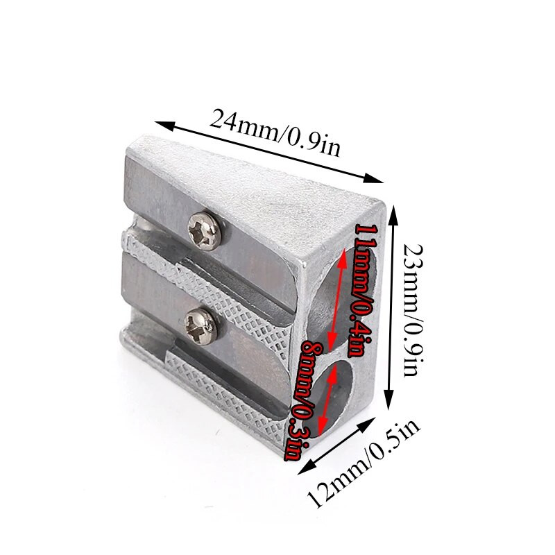 Μεταλλική ξύστρα μολυβιών για παιδιά με διπλές τρύπες Ξύστρα για στυλό μακιγιάζ Σχέδιο γραφής Εκμάθηση Εργαλεία Σχολικά είδη Γραφική ύλη