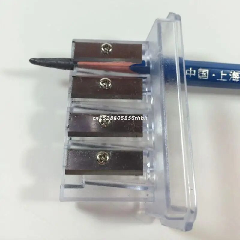 Πολυλειτουργικός ακονιστής μολυβιού 4 οπών με μακρύ πυρήνα μόλυβδος σχεδίασης εγχειρίδιο τέχνης Σκίτσο προμήθειες σχεδίου