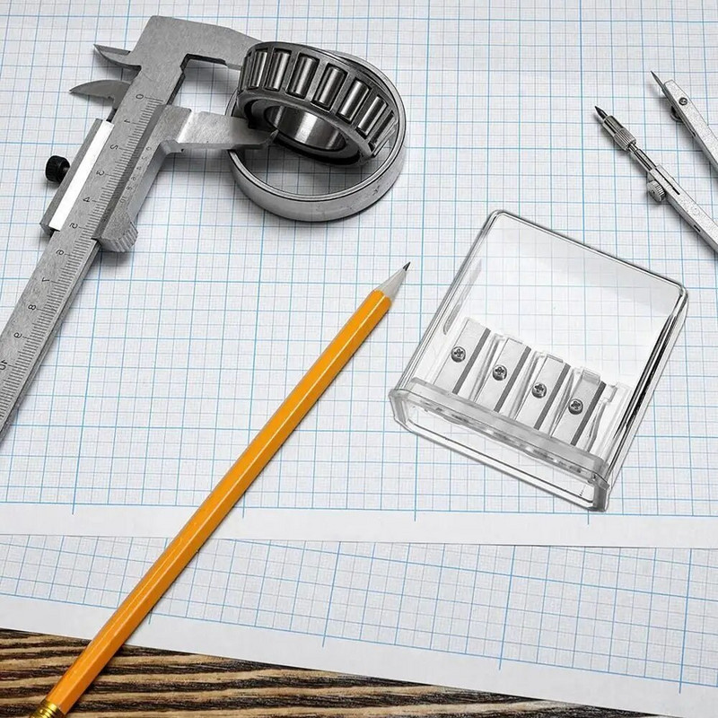 4 caurumu asināmais Daudzfunkcionāls zīmuļu asināmais ar vāku kokogles zīmulim Skiču zīmuļi Zīmēšanas biroja mācību piederumi