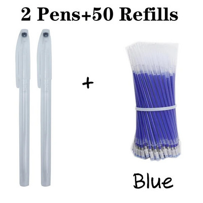 52tk/komplekt Õmblustäite pliiatsihoidja Kõrgel temperatuuril kaduv kustutav tekstiilkangamarker Kuumrõivastus PU-nahk