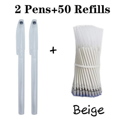 52tk/komplekt Õmblustäite pliiatsihoidja Kõrgel temperatuuril kaduv kustutav tekstiilkangamarker Kuumrõivastus PU-nahk