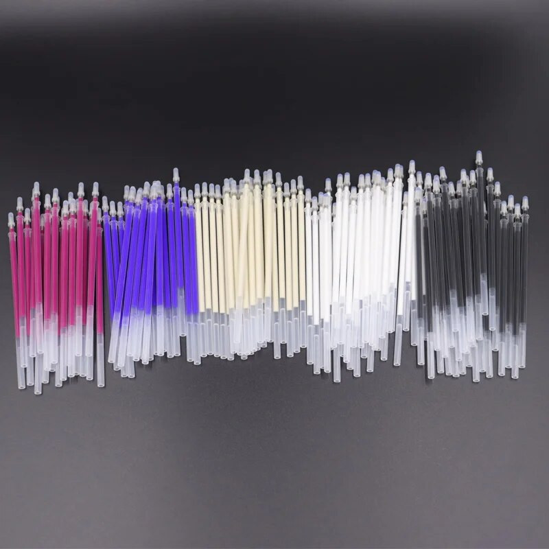 52tk/komplekt Õmblustäite pliiatsihoidja Kõrgel temperatuuril kaduv kustutav tekstiilkangamarker Kuumrõivastus PU-nahk