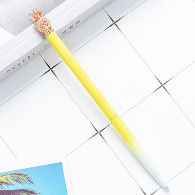 1 tk Metallist ananassist pastapliiats Candy Värv Huvitav pastapliiats kirjatarbed