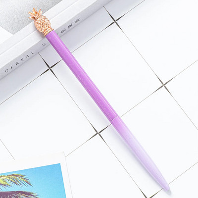 1 tk Metallist ananassist pastapliiats Candy Värv Huvitav pastapliiats kirjatarbed