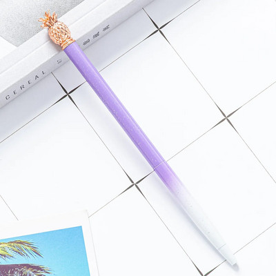 1 tk Metallist ananassist pastapliiats Candy Värv Huvitav pastapliiats kirjatarbed