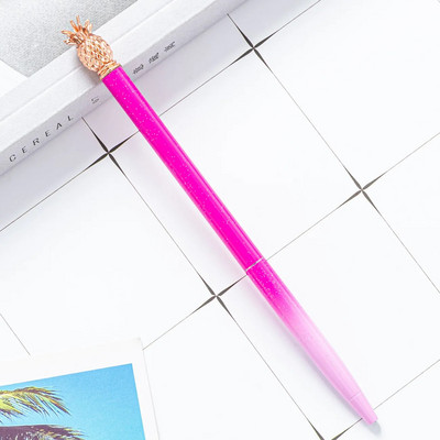 1 tk Metallist ananassist pastapliiats Candy Värv Huvitav pastapliiats kirjatarbed