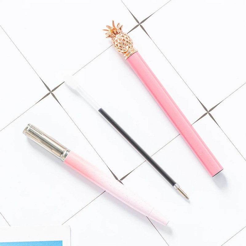 1 tk Metallist ananassist pastapliiats Candy Värv Huvitav pastapliiats kirjatarbed