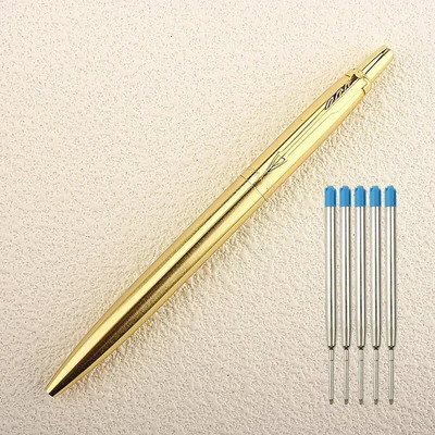 9 krāsu metāla lodīšu pildspalvas Automātiska lodīšu pildspalva G2 RefillBlue tinte skolas biroja kancelejas piederumiem rakstīšanai 0,7 mm