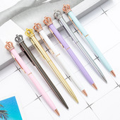 Lytwtw`s Crystal Shiny Metal Crown Ballpoint Pen Interesting Ball School Stationery Είδη γραφείου 4 τμχ