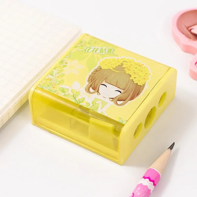 Lilletüdruku pliiatsiteritaja Tüdrukute käsitsi vändaga väike spetsialiseeritud lasteaed, paksu kolmnurga pliiatsiteritaja hulgimüük