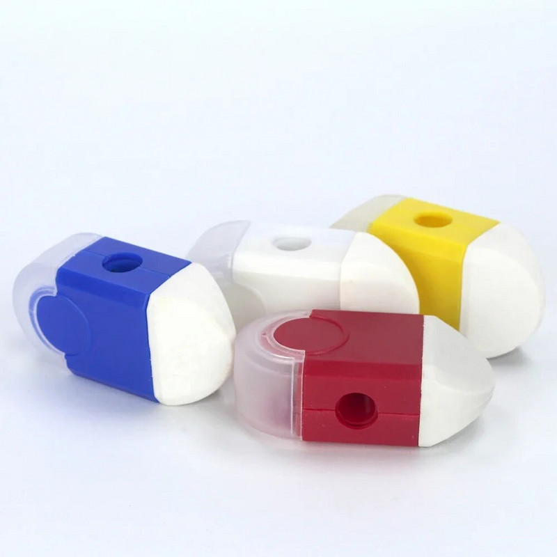 1 τμχ Παιδικό Βραβείο δώρο 2 σε 1 πολυλειτουργική γόμα ξύστρα μολυβιού σχολικά είδη γραφείου 341A