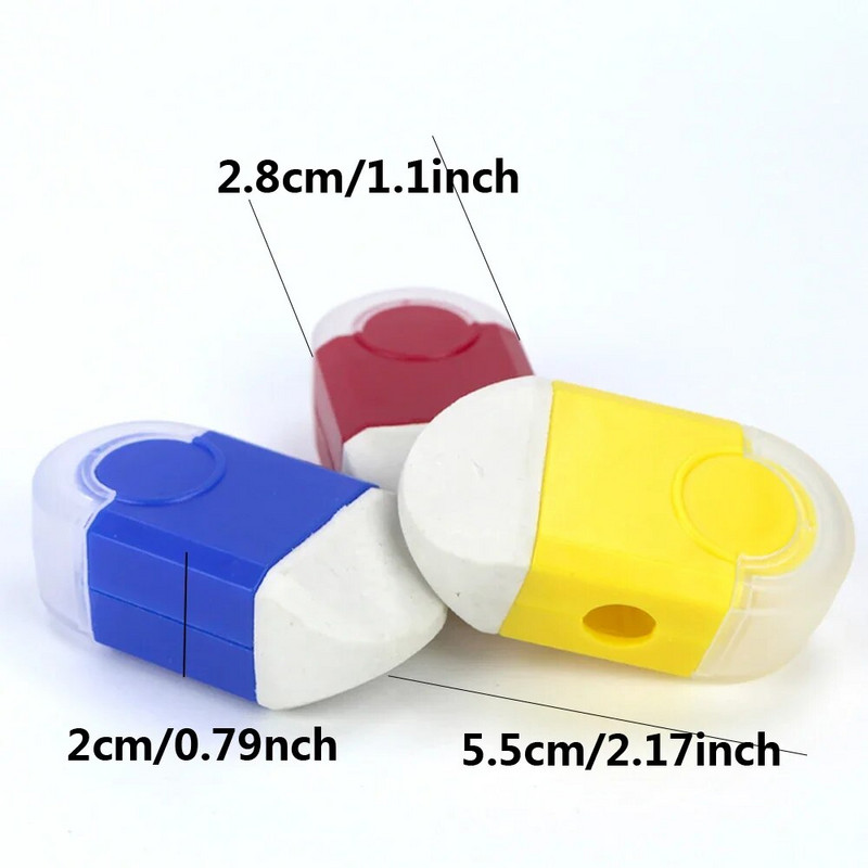 1 τμχ Παιδικό Βραβείο δώρο 2 σε 1 πολυλειτουργική γόμα ξύστρα μολυβιού σχολικά είδη γραφείου 341A