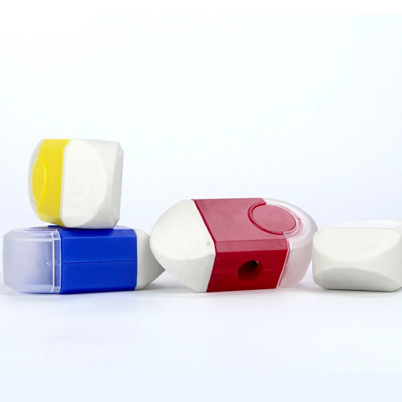 1 τμχ Παιδικό Βραβείο δώρο 2 σε 1 πολυλειτουργική γόμα ξύστρα μολυβιού σχολικά είδη γραφείου 341A