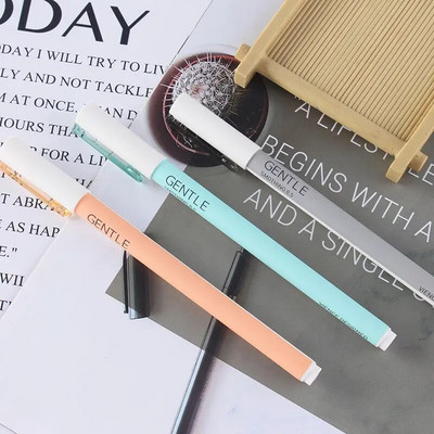 Simplicity gēla pildspalvu komplekts 0,5 mm melna pildspalva rakstīšanai Skolas biroja piederumi Kawaii Cute korejiešu kancelejas preces