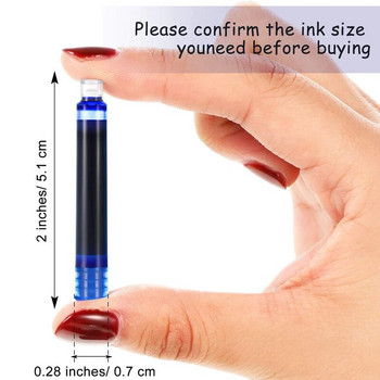 50 τμχ Δοχεία μελανιού στυλό Μαύρο Μπλε Κόκκινο Σετ 50 δοχείων μελάνης Refill 3,4 mm Διάμετρος οπής υψηλής ποιότητας