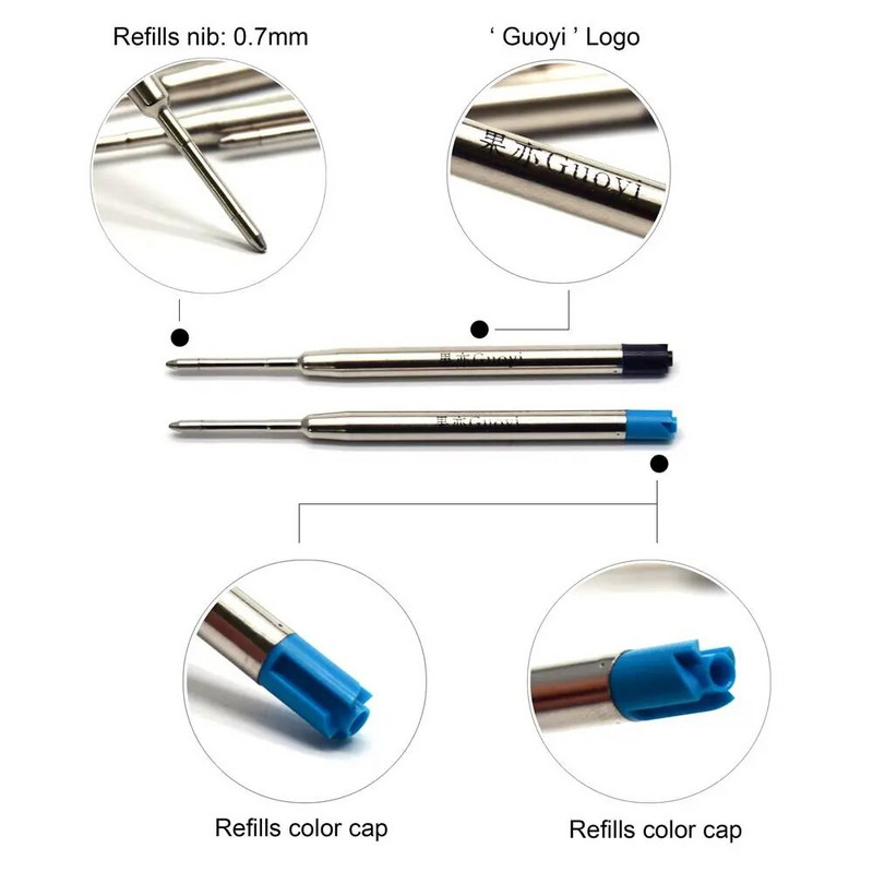 Guoyi K088 μεταλλικό στυλό επαναπλήρωσης 10τμχ/παρτίδα για σχολικό γραφείο δώρο στυλό ξενοδοχείο business G2 424 στυλό Ανταλλακτικό Μήκος γραφής 700m
