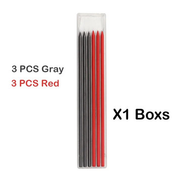 6/12 PCS Пълнеж за олово за дърводелски моливи 2,8 mm Пълни механични моливи за дърводелци Резервни пълнители за ученически пособия Стационарни
