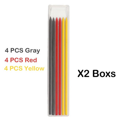 6/12 gab. Galdnieku zīmuļu uzpildes 2,8 mm cietas mehāniskās galdnieku zīmuļu uzpildes nomaiņa skolas piederumi stacionārie piederumi