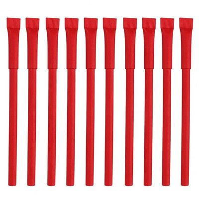 10 gab. Laba rakstīšanas pildspalva Ērts satvēriens papīra caurule Pildspalva pārstrādāta dažādu krāsu videi draudzīga reklāmas pildspalva smalks gals