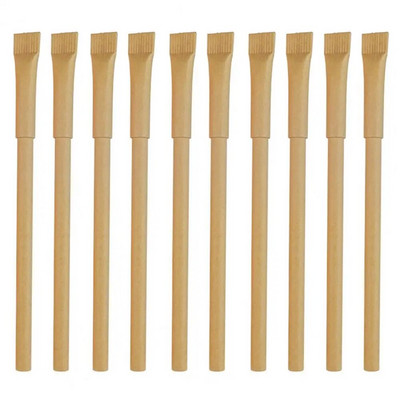 10 gab. Laba rakstīšanas pildspalva Ērts satvēriens papīra caurule Pildspalva pārstrādāta dažādu krāsu videi draudzīga reklāmas pildspalva smalks gals