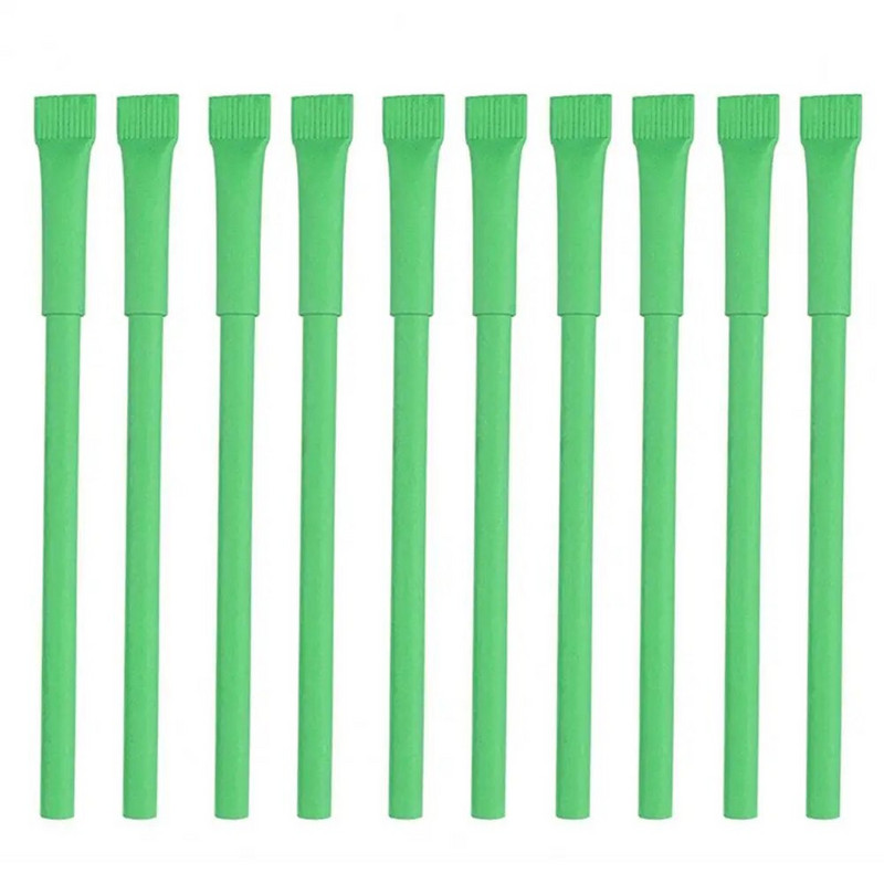 10 gab. Laba rakstīšanas pildspalva Ērts satvēriens papīra caurule Pildspalva pārstrādāta dažādu krāsu videi draudzīga reklāmas pildspalva smalks gals