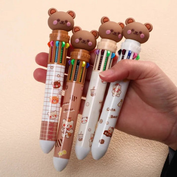 Γελοιογραφία Little Bear Animal 10 Χρώμα στυλό Cute Press στυλό Σχολικά είδη Γραφείου Χαρτικά Βραβείο δημιουργικού δώρου