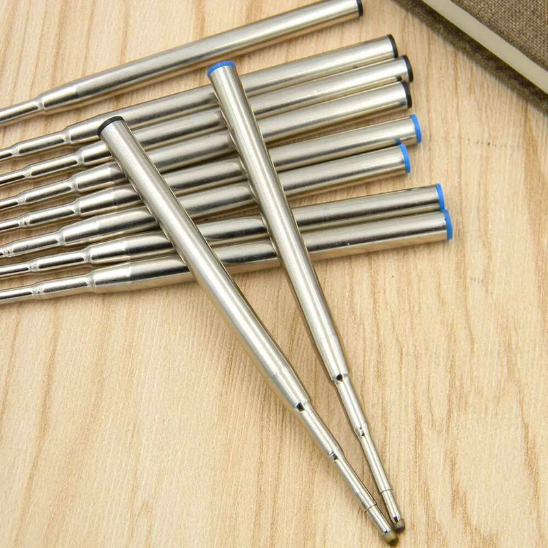 Kvaliteetne bränd 5 tk Sinine metall 5 tk Must 0,5 mm kontori pastapliiats Täiteb signatuuri Kirjatarbed Tindi täitmine