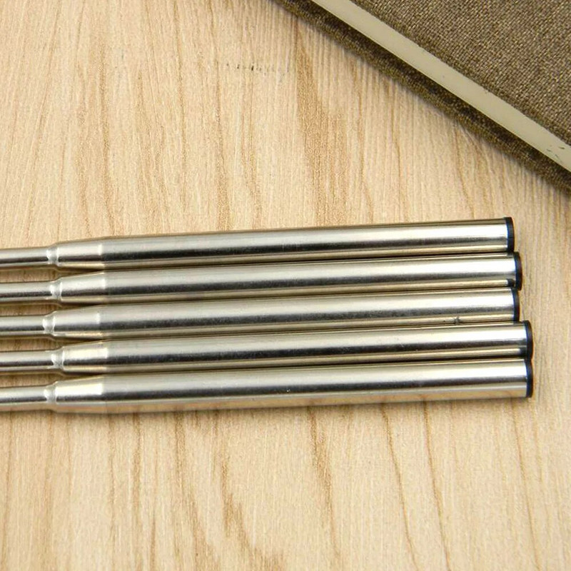 Kvaliteetne bränd 5 tk Sinine metall 5 tk Must 0,5 mm kontori pastapliiats Täiteb signatuuri Kirjatarbed Tindi täitmine