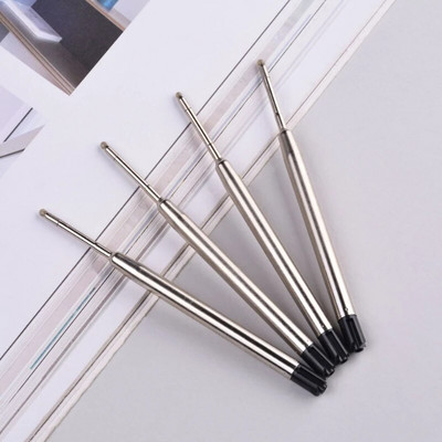 10 gab. 9,9 cm nomaināmi metāla pildspalvu pildspalvas 1,0 mm speciāli biroja biznesa lodīšu pildspalvu uzpildes stieņi biroja kancelejas piederumu rakstīšanai