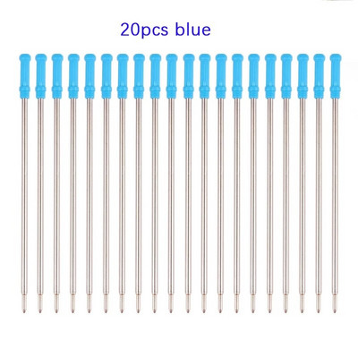 20 tk/partii 11,6 cm spetsiaalsed metallist pastapliiatsi täidised 0,5 mm pastapliiatsi jaoks