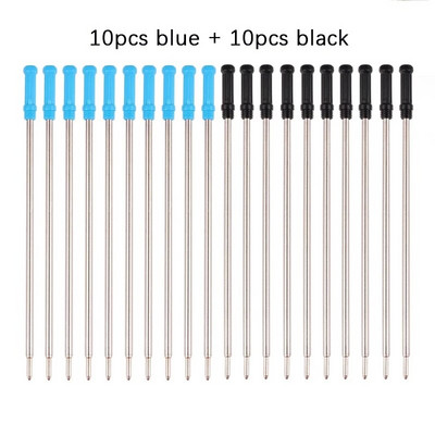 20 tk/partii 11,6 cm spetsiaalsed metallist pastapliiatsi täidised 0,5 mm pastapliiatsi jaoks