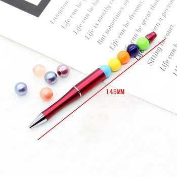 1 τμχ Creative DIY Πλαστικό στυλό μπάλας Ποικιλία στυλό με χάντρες Σχολικά είδη γραφής για μαθητή εξατομικευμένο δώρο
