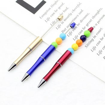 1 τμχ Creative DIY Πλαστικό στυλό μπάλας Ποικιλία στυλό με χάντρες Σχολικά είδη γραφής για μαθητή εξατομικευμένο δώρο