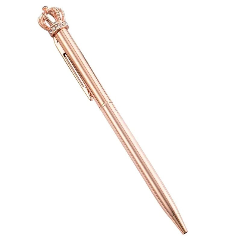 1 vnt. Įdomūs tušinukai Kawaii mokykliniai raštinės reikmenys krištoliniai blizgantys metaliniai karūna tušinukai mokykliniai biuro reikmenys