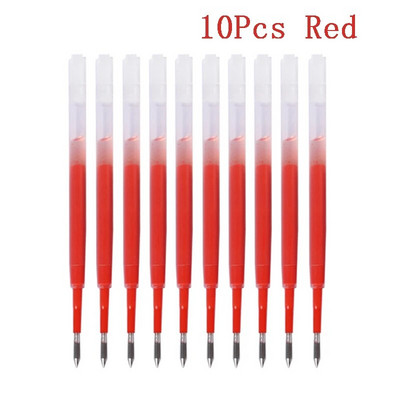 10 vnt/komplektas Plastikiniai tušinukai, papildymai 99 mm ilgis 0,5 mm presuojamas rašomasis rašiklis Keičiami strypai Mokykliniai biuro reikmenys