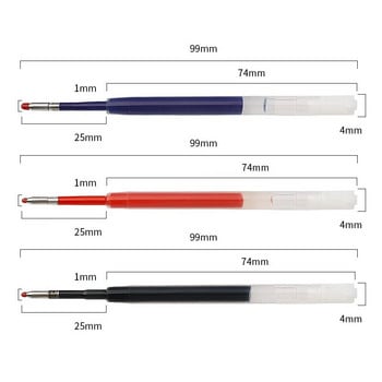 10 бр. 424 пълнителя за гел химикалки с мастило 99 mm синьо, черно, червено, сменяеми пълнители за химикалки G2, 0,5 mm канцеларски материали за училищно писане