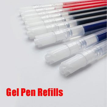 10 бр. 424 пълнителя за гел химикалки с мастило 99 mm синьо, черно, червено, сменяеми пълнители за химикалки G2, 0,5 mm канцеларски материали за училищно писане
