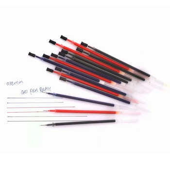 20Pcs/Lot Gel Pen Refill Neutral Ink Pen Refill 0,38mm Μαύρο Μπλε Κόκκινο Ράβδος Ανταλλακτικής Βελόνας για Προμήθειες Σχολικών Εξετάσεων Γραφείου