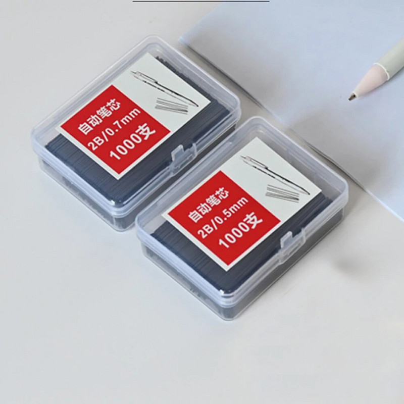 1000Pcs/Box 2B Mechanical Pencil Refill Leads 0,5mm 0,7mm Automatic Pencil Core Μαθητικά Σχολικά Γραφικά