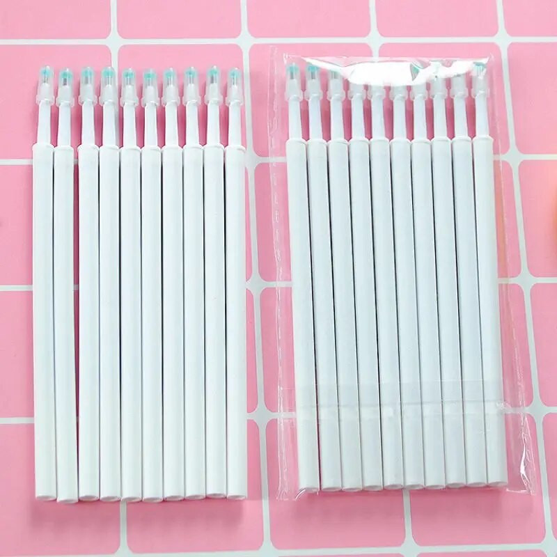 1 paket Press Metalna gel olovka Bullet Refill Štapići za uredski potpis Plava crna tinta Uredski pribor za pisanje u školi