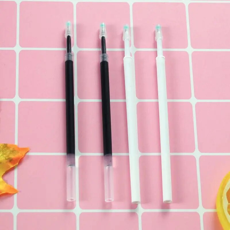 1 paket Press Metalna gel olovka Bullet Refill Štapići za uredski potpis Plava crna tinta Uredski pribor za pisanje u školi