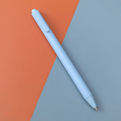 1 vnt. 0,5 mm juodo vandens automatinis gelio rašiklis Macaron spalvotas spaudos rašiklis Smooth Bullet Tušinukas Patogūs biuro reikmenys mokykloms